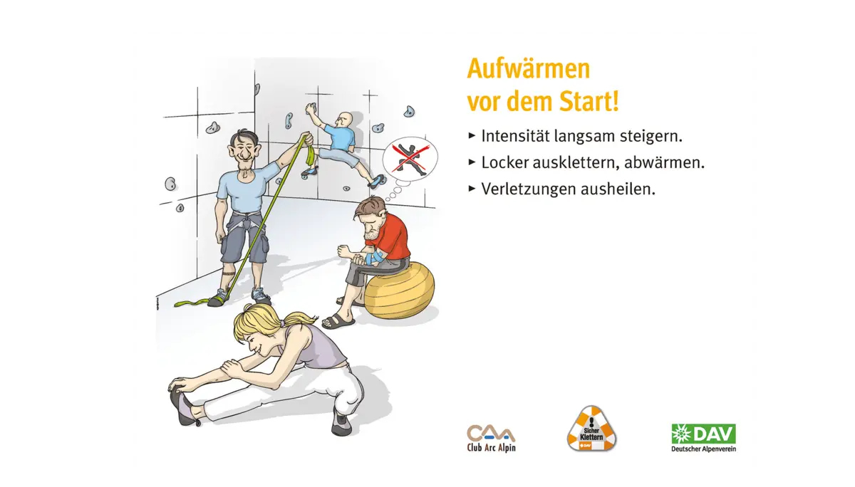 Kletterregel Nummer neun: Aufwärmen vor dem Start | © DAV